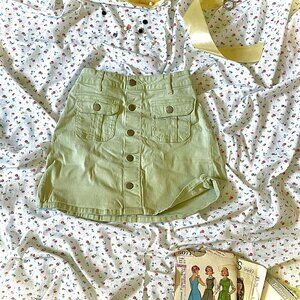Green Altar’d State Button Skirt